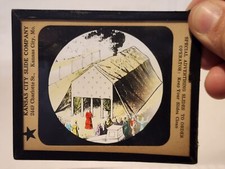 Lanterna mágica de vidro colorida vintage PROFETAS EM BARRACA SÍMBOLOS MAÇÔNICOS comprar usado  Enviando para Brazil