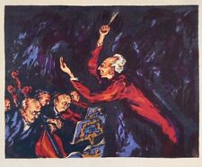 Serigrafia Era WPA Mervin Jules (American 1912-1994) The Conductor 1945 comprar usado  Enviando para Brazil
