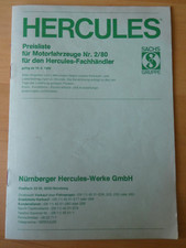 Hercules preisliste 1980 gebraucht kaufen  Wiesloch