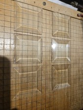 Usado, Antiga janela de vidro chanfrada com chumbo PEÇAS quadradas 6 peças  comprar usado  Enviando para Brazil