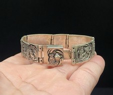 Pulseira Tommy Jackson Navajo Village Life nativo americano contador de histórias esterlina comprar usado  Enviando para Brazil