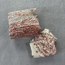 Edredom Pottery Barn Flowers Paisley tamanho completo/queen e 2 fronhas padrão, usado comprar usado  Enviando para Brazil