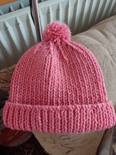 Ladies pompom hat.hand for sale  HALIFAX