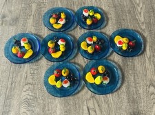 Pratos de frutas de vidro miniaturas vintage decoração de cozinha colecionáveis conjunto de 8 comprar usado  Enviando para Brazil