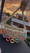 Borsa bicolore giallo usato  Foggia