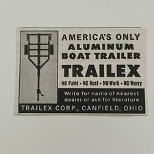 Trailex Corp. reboque de barco de alumínio Canfield OH 1965 anúncio de revista SAH1-S34 comprar usado  Enviando para Brazil
