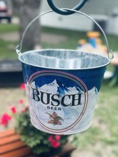 Usado, Balde de gelo Anhueser-Busch Beer & Busch cerveja leve lata metal com alça homem caverna comprar usado  Enviando para Brazil