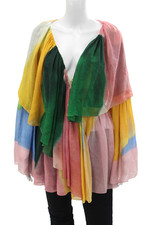 Blusa Rosetta Getty Feminina Seda Decote V Manga Comprida Multicolorida Tamanho 2 comprar usado  Enviando para Brazil