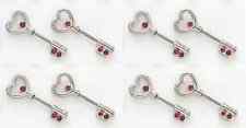 1) Único anel Tragus orelha gema esqueleto extravagante coração chave rosa CZ 16g 1/4" barra 125 comprar usado  Enviando para Brazil