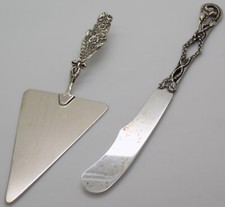 Mini conjunto de servidor de bolo decorativo vintage italiano feito à mão prata genuína comprar usado  Enviando para Brazil