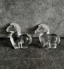 Pair clear glass for sale  ELY
