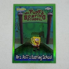 Bob Esponja Topps Chrome 2025 | Mrs. Escuela de navegación Puffs | ¡Refractor verde algas! segunda mano  Embacar hacia Mexico