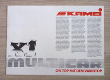 🚘 Brochure Automobile KAMEI X1 MULTICAR OPEL KADETT Catalogue Prospekt Sales na sprzedaż  Wysyłka do Poland