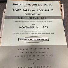 Harley Davidson Lista de Precios Minoristas Libro Repuestos Y Accesorios Noviembre 1965 segunda mano  Embacar hacia Mexico