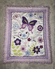 Edredom bebê cordeiro e hera cobertor flores borboleta reversível roxo lilás comprar usado  Enviando para Brazil