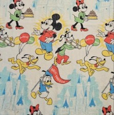 Cobertor vintage Disney Magic Kingdom feliz 50º aniversário Mickey roupa de cama de solteiro comprar usado  Enviando para Brazil