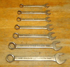 Vintage John Deere 7 peças Conjunto de chaves combinadas métricas logotipo veado EUA (Série Ty) comprar usado  Enviando para Brazil