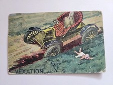 Cartão postal vexatório estranho 1908 cegonha dirigindo carro acidente na vala bebê no chão comprar usado  Enviando para Brazil