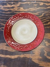 Pier 1 prato de jantar RED SCROLL 10 3/4" 1 EA 3 disponível comprar usado  Enviando para Brazil