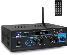 Mixer estéreo/amplificador de potência Pyle PTA2 Mini 2x40 Watts com USB, SD, FM, Bluetooth comprar usado  Enviando para Brazil