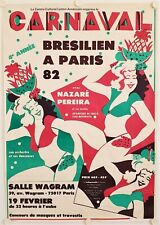 Affiche 4e CARNAVAL BRESILIEN PARIS 1982 NAZARÉ PEREIRA, usado comprar usado  Enviando para Brazil