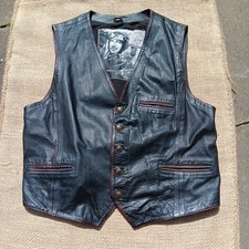 Lederweste biker dunkelbraun gebraucht kaufen  Lamspringe
