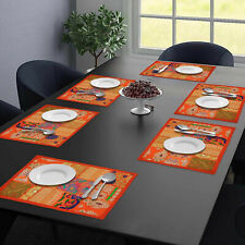 Conjunto de 6 toalhas de mesa laranja indianas 100% algodão placemats mesa de jantar comprar usado  Enviando para Brazil