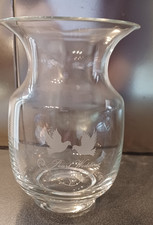 Engraved glass vase for sale  LEEDS