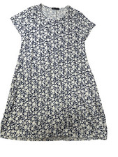 Vestido feminino Tiffany e cinza tamanho 1X azul/branco floral poliéster/elastano comprar usado  Enviando para Brazil