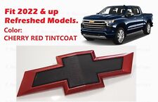 2022+ Chevrolet Refreshed Silverado 1500 gravata borboleta grade dianteira emblema vermelho preto comprar usado  Enviando para Brazil