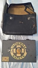 Antiguo kit de primeros auxilios Davis 1924 estuche seguridad universal PP&L segunda mano  Embacar hacia Mexico