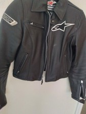 Jaqueta de couro preta Alpinestar Motorcycle tamanho US2- EUR 38 comprar usado  Enviando para Brazil
