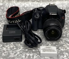 Kit de câmera DSLR Canon Rebel T3i com lente IS 18-55mm, tela rachada veja foto, usado comprar usado  Enviando para Brazil