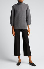 Calça ROSETTA GETTY tamanho 2 preta de lã elástica cropped perna reta, usado comprar usado  Enviando para Brazil