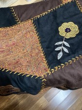 Colcha louca corredor de mesa flores outono paisley franja de cobre lã seda 21x76 comprar usado  Enviando para Brazil