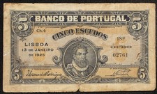 PORTUGAL 5 ESCUDOS X 2 NOTAS 1925 P-133 LOOK SCAN comprar usado  Brasil 