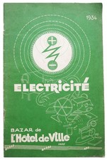 1934 catalogue electricite d'occasion  Danjoutin