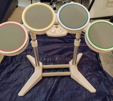 Conjunto de bateria Nintendo Wii Rock Band com fio Harmonix 19092 suporte sem pedal não testado comprar usado  Enviando para Brazil