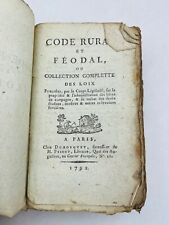 Code rural féodal d'occasion  Montpellier-