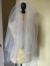 White wedding veil for sale  BELPER