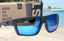 Óculos de sol COSTA DEL MAR cinza fosco/azul espelho BLOKE polarizado 580G NOVO NA CAIXA! comprar usado  Enviando para Brazil