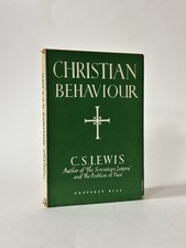 Christian Behaviour, C. S. Lewis. 1946 Early Edition in Dust Jacket. Philosophy  comprar usado  Enviando para Brazil