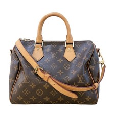 Louis Vuitton Speedy Bandoulière 25 M41113 marrom monograma lona/couro #2442 comprar usado  Enviando para Brazil