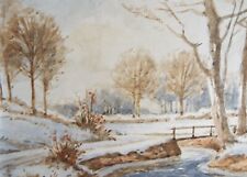 Original watercolour winter for sale  WIRRAL