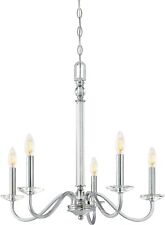 Lustre De Luz 5 acabamento cromado com detalhes em vidro transparente comprar usado  Enviando para Brazil