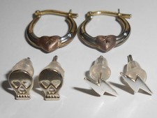 earrings pair 3 sterling for sale  Piercefield