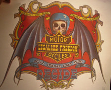 HARLEY MOTORCYCLES LEGALIZE FREEDOM VINTAGE DÉCADA DE 1970 FERRO NA TRANSFERÊNCIA -BOM, B-19 comprar usado  Enviando para Brazil