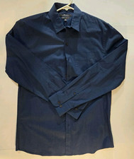 Camisa masculina Marc Anthony luxo slim fit azul manga longa abotoada casual comprar usado  Enviando para Brazil