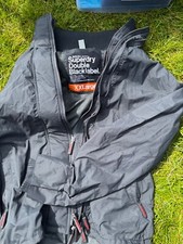 Superdry black windbreaker for sale  ABERGAVENNY