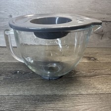 KitchenAid 5 quartos tigela de vidro cabeça inclinada marcações de medição transparente com tampa comprar usado  Enviando para Brazil